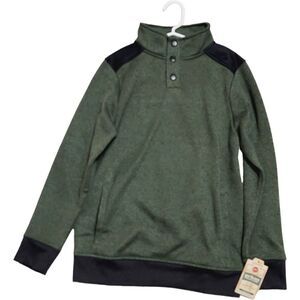 NWT Urban Pipeline Green long Sleeve Snap Fleece Pullover Boys M